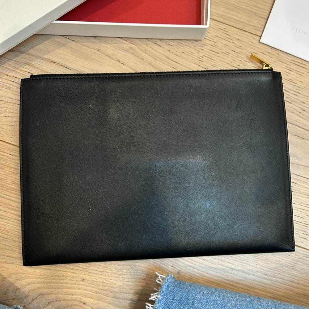 Céline Tricolor Envelope Zip Clutch - Picture 4 of 6